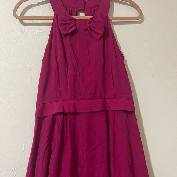 Marc by Marc jacobs midi dress bow front size 2 dark pink - Picture 6 of 10